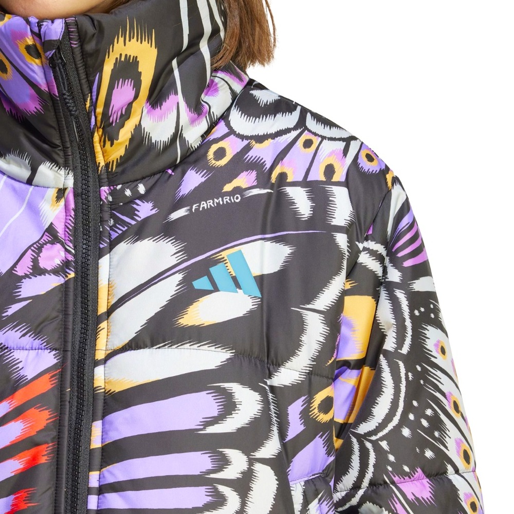 🦋 ADIDAS x FARM RIO PREMIUM PUFFER JACKET 🦋 - Picture 3 of 4